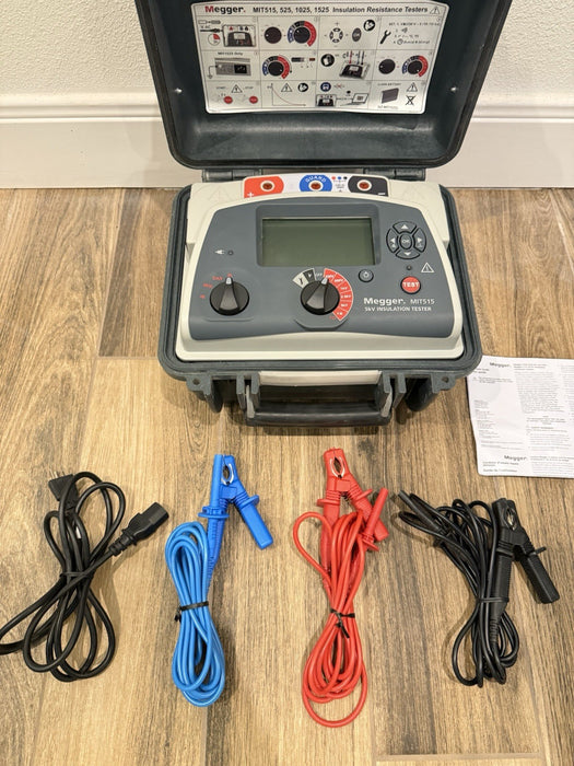 MEGGER MIT515 5KV INSULATION TESTER W/LEADS (TESTED) FREE SHIPPING