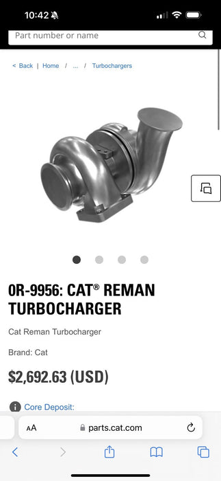 CAT 0R-9956 TURBOCHARGER / NEW - FREE SHIPPING