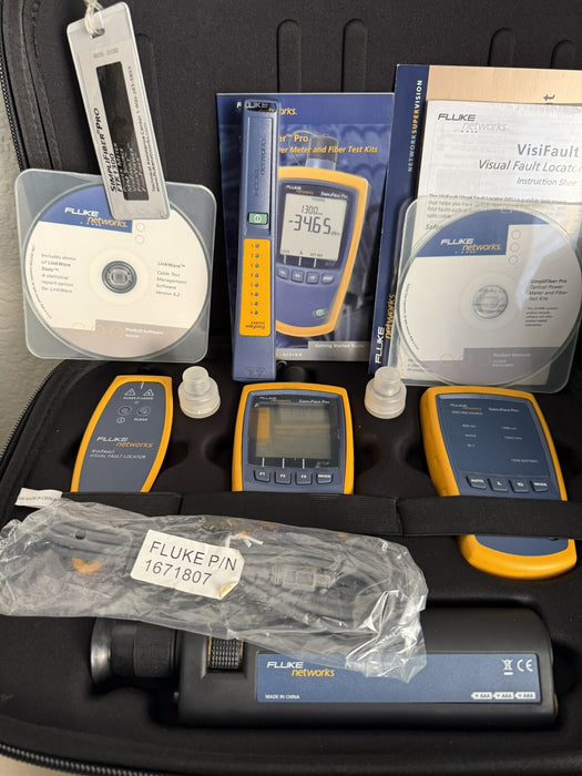 FLUKE FTK1300 SIMPLIFIBER PRO KIT W/ ACCESSORIES & BAG - SHIPS FAST