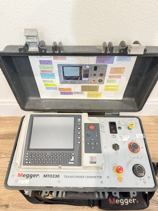MEGGER MTO330 TRANSFORMER OHMMETER W / KELVIN LEAD SET & TESTED - FREE SHIPPING
