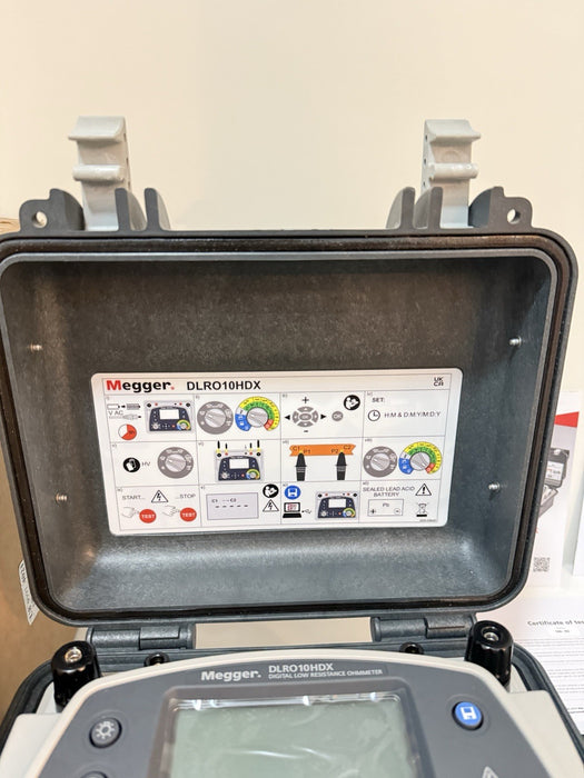 MEGGER DLRO10HDX DIGITAL LOW RESISTANCE OHMMETER (NEW FACTORY SEALED) CAL 2024