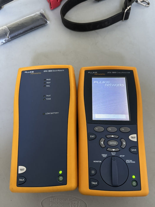 FLUKE NETWORKS DTX-1800 MM MFM2 CABLE ANALYZER FIBER COPPER CERTIFICATION TESTER