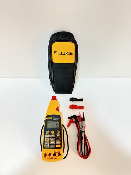 FLUKE 773 MILLIAMP CLAMP METER / W BAG & LEADS (TESTED) SHIPS FAST