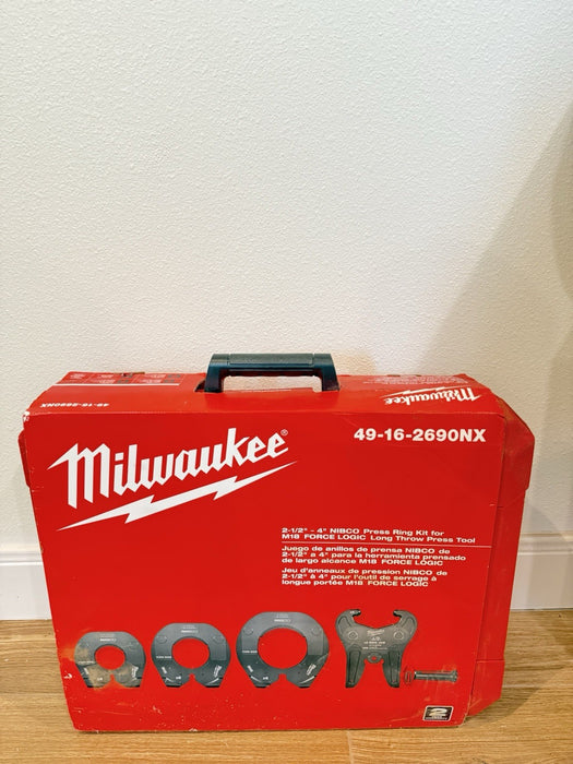 MILWAUKEE 49-16-2690NX 2-1/2" - 4" NIBCO PRESS RING KIT (NEW FACTORY SEALED) NEW