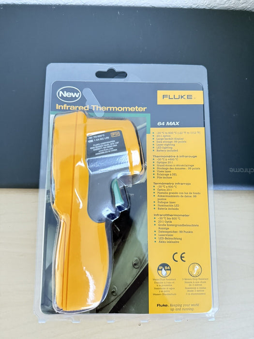 FLUKE 64 MAX INFRARED THERMOMETER (NEW SEALED) - FREE SHIPPING