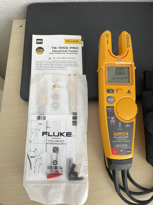 FLUKE - T6-1000 pro Electrical Tester Fieldsense 1000V AC/DC True RMS&Fluke Case