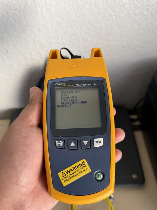 FLUKE NETWORKS FIBER ONESHOT FOS PRO SM FIBER TROUBLESHOOTER METER (SHIPS FAST)