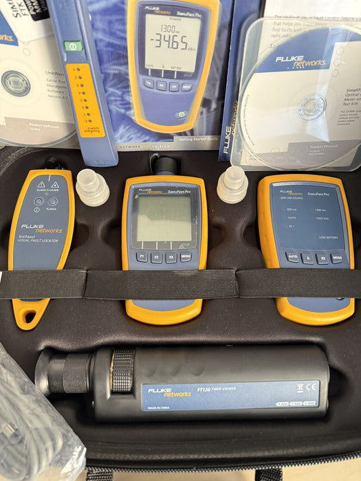 FLUKE FTK1300 SIMPLIFIBER PRO KIT W/ ACCESSORIES & BAG - SHIPS FAST