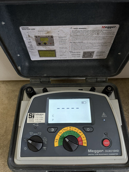 MEGGER DLRO10HD DIGITAL LOW RESISTANCE OHMMETER (TESTED) SHIPS FAST