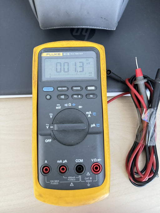 Fluke 83 III Multimeter W/ LEADS & CASE (SHIPS FAST)
