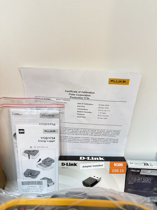 FLUKE 1734/EUS ENERGY LOGGER (NEW FACTORY BOX) CALIBRATED 2025 - SHIPS FAST