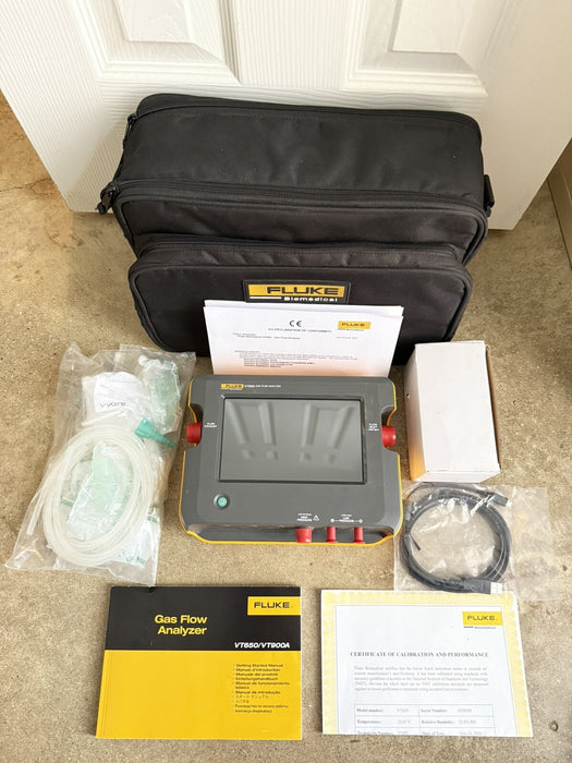 FLUKE VT650 GAS FLOW ANALYZER W/ CHARGER & BAG - & FREE SHIPPING