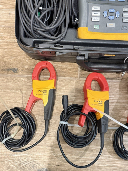 FLUKE 434 QUALITY ANALYZER KIT W/ FLUKE I400S & ACCESSORIES- FREE SHIPPING