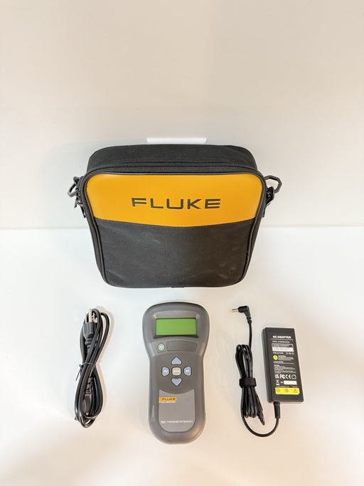 FLUKE HART SCIENTIFIC 1521 THERMOMETER READOUT W/ CHARGER - TESTED