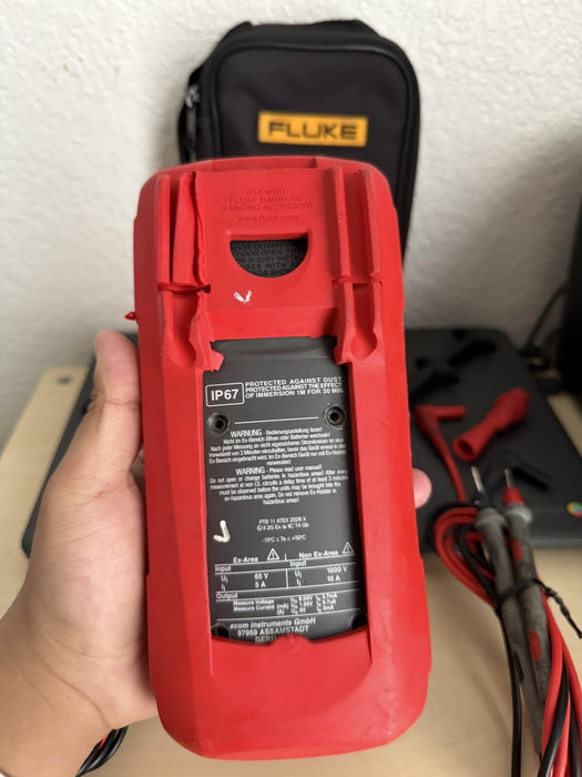 FLUKE 28 II EX TRUE RMS MULTIMETER W / LEADS & BAG - FREE SHIPPING (TESTED)