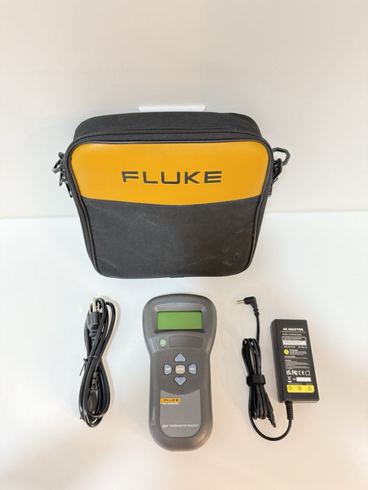 FLUKE HART SCIENTIFIC 1521 THERMOMETER READOUT W/ CHARGER - TESTED