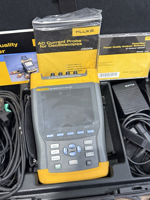 FLUKE 434 QUALITY ANALYZER KIT W/ FLUKE I400S & ACCESSORIES- FREE SHIPPING