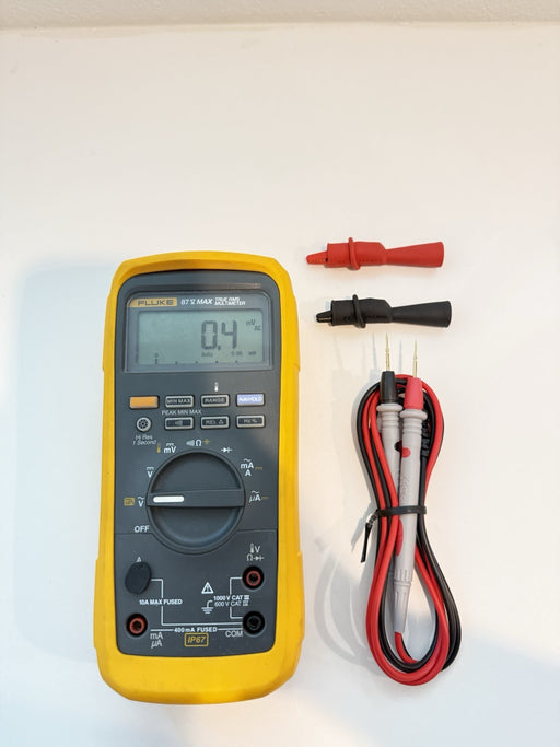 Fluke 87V MAX TRUE RMS MULTIMETER W/ LEADS & CLIPS (SHIPS FAST)