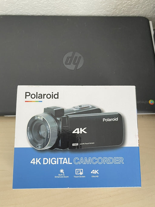 Polaroid ID995-BLK Black Portable Handheld Touch Screen 4k Digital Camcorder