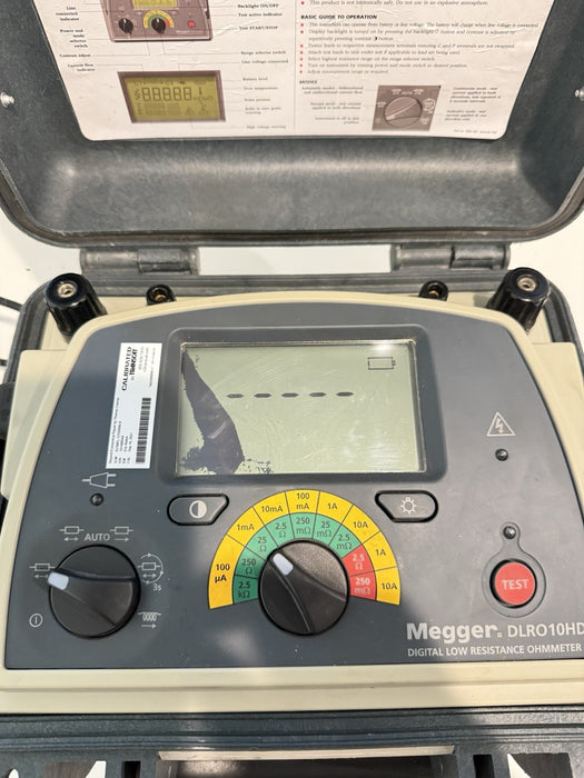 MEGGER DLRO10HD DIGITAL LOW RESISTANCE OHMMETER (SEE PICTURES) READ DESCRIPTION