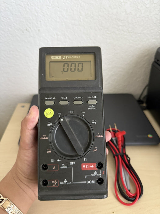 FLUKE 27 DIGITl MULTIMETER W/LEADS - SHIPS FAST