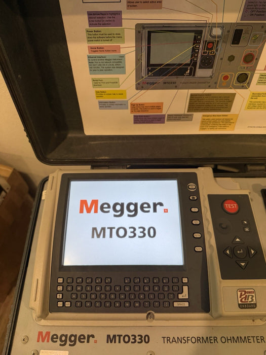 MEGGER MTO330 TRANSFORMER OHMMETER W / KELVIN LEAD SET & TESTED - FREE SHIPPING