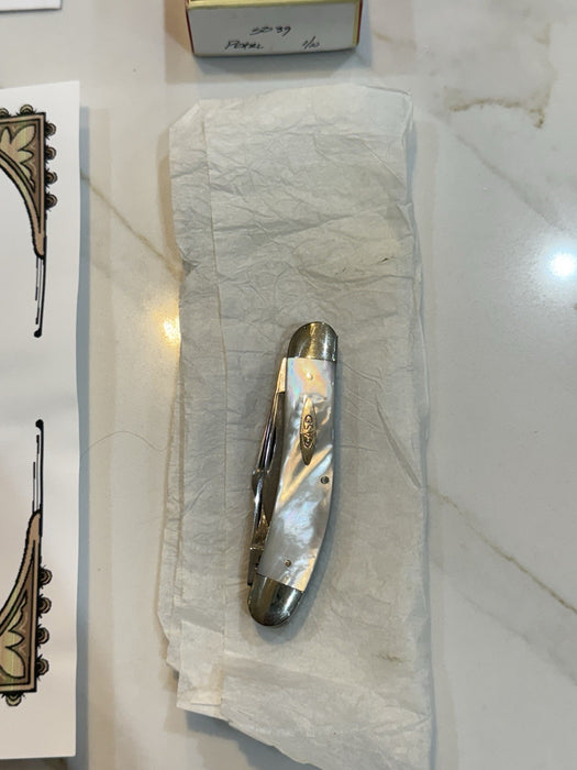 CASE 5039 FIVE BLADE SOWBELLY KNIFE GENUINE PEARL1993 1 OF 10 & CERTIFICATE RARE