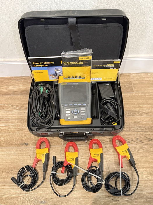 FLUKE 434 QUALITY ANALYZER KIT W/ FLUKE I400S & ACCESSORIES- FREE SHIPPING
