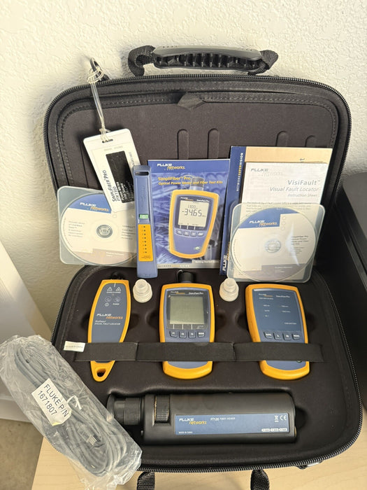 FLUKE FTK1300 SIMPLIFIBER PRO KIT W/ ACCESSORIES & BAG - SHIPS FAST