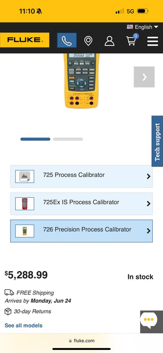 FLUKE 726 PRECISION MULTIFUNCTION CALIBRATOR (MFG-2024) CALIBRATED 2024 - NEW