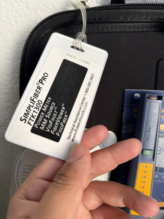 FLUKE FTK1300 SIMPLIFIBER PRO KIT W/ ACCESSORIES & BAG - SHIPS FAST