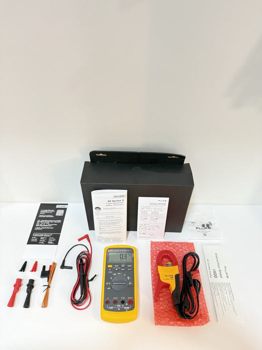 FLUKE 87 V MULTIMETER COMBI KIT IMSK W/ i400 CLAMP & LEADS/ NEW FACTORY SEALED