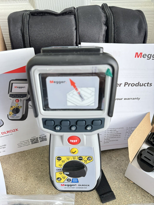 Megger DLRO2X Ducter Low Resistance Ohmmeter & Data Storage / FACTORY NEW