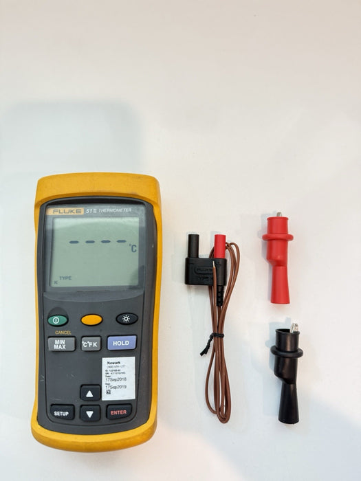 FLIKE 51 II THERMOCOUPLE THERMOMETER W / PROBE (SHIPS FAST)
