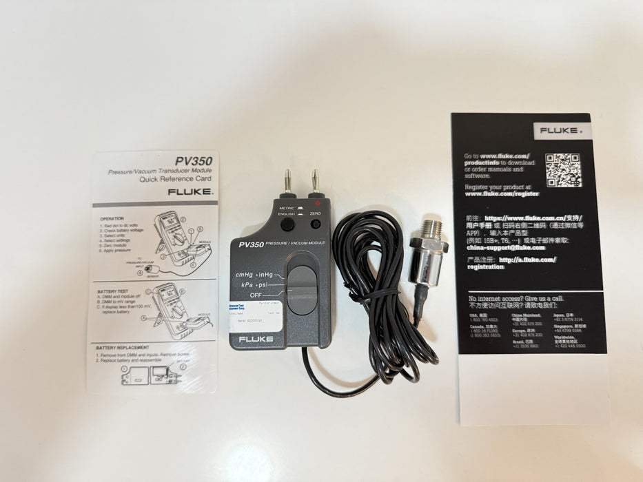 FLUKE PV350 PRESSURE VACUMM TRANSDUCER MODULE - FREE SHIPPING (TESTED)