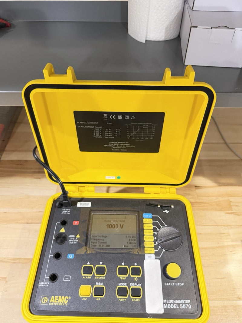AEMC 5070 MEGOHMMETER GRAPHICAL INSULATION TESTER