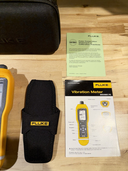 FLUKE 805 FC VIBRATION METER W / ACCESSORIES  SHIPS FAST / FREE SHIPPING