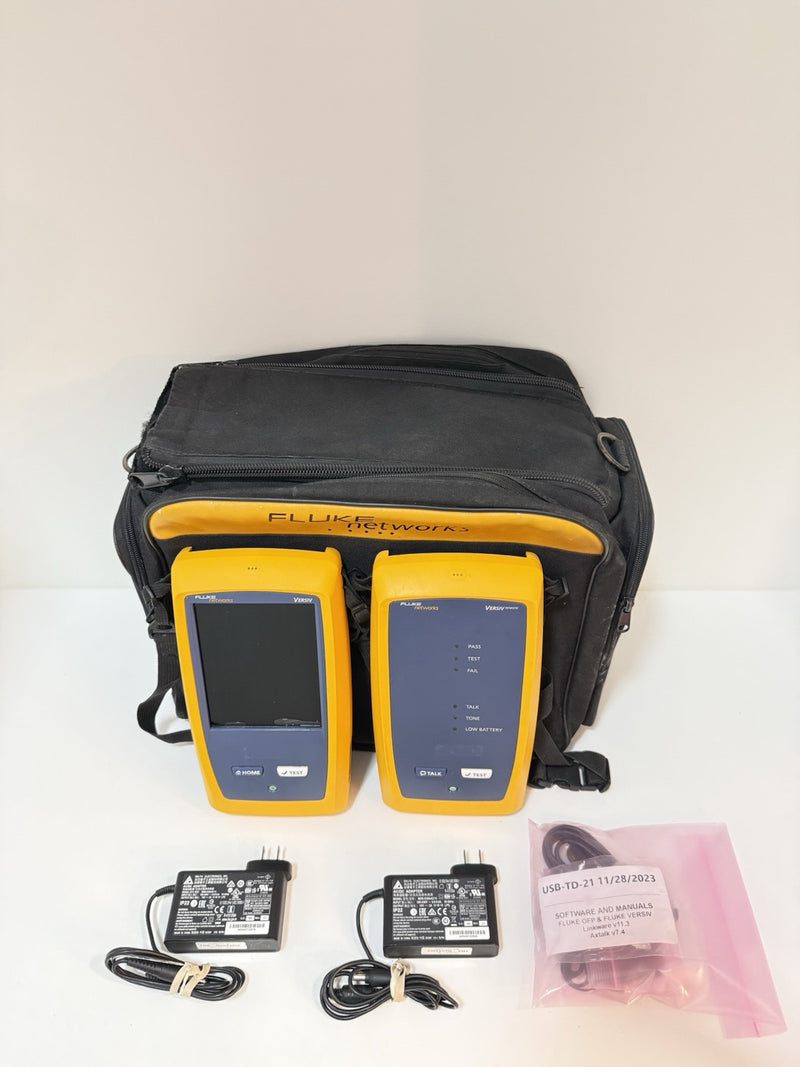 FLUKE NETWORKS VERSIV MAINFRAME & REMOTE WITH BAG & ACCESSORIES