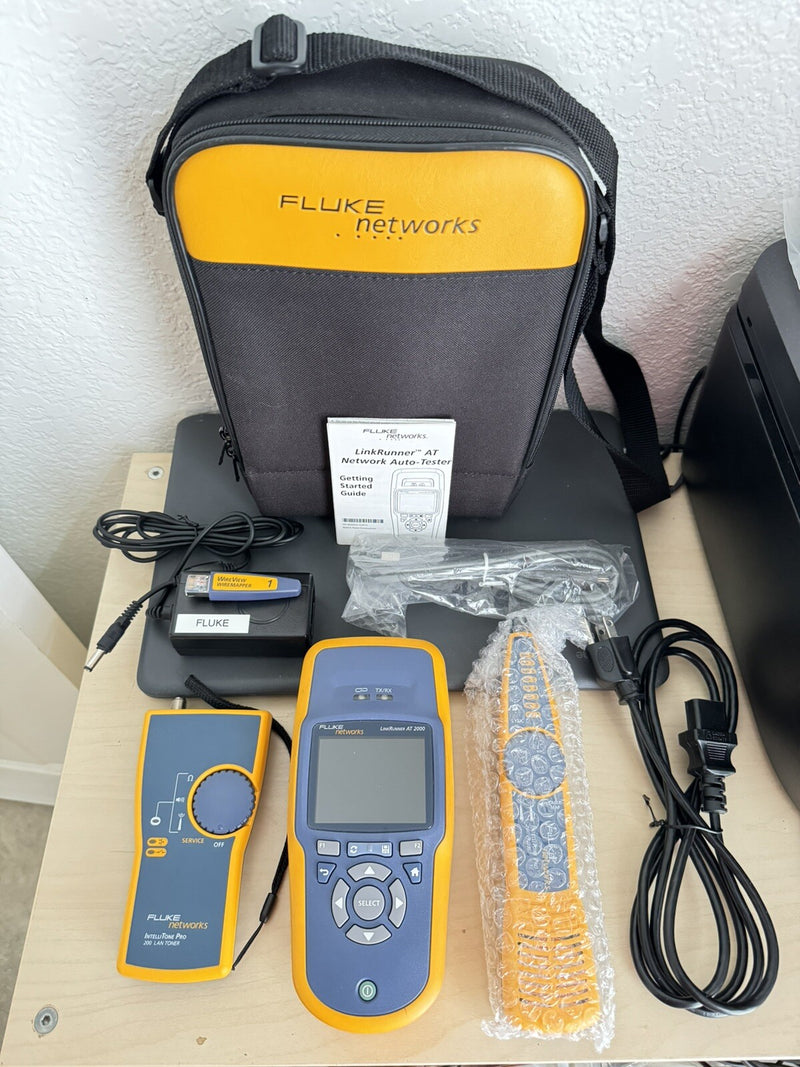 FLUKE NETWORKS LRAT-2000 LINKRUNNER AT-2000 KIT WITH PROBE & TONER
