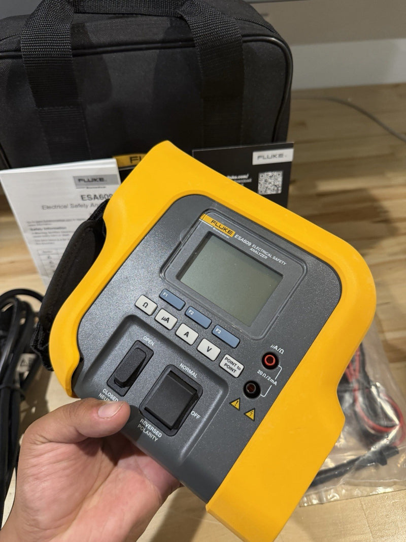 FLUKE BIO MEDICAL ESA609 ELECTRICAL SAFETY ANALYZER PORTABLE METER & ACCESSORIES
