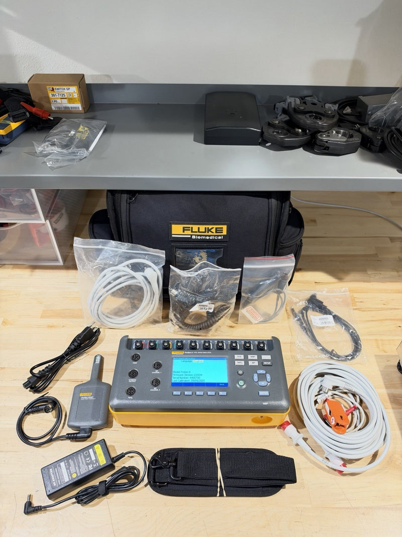 FLUKE BIOMEDICAL PROSIM 8 VITAL SIGNS SIMULATOR KIT W/ SPO2 (CALIBRATED 2026)
