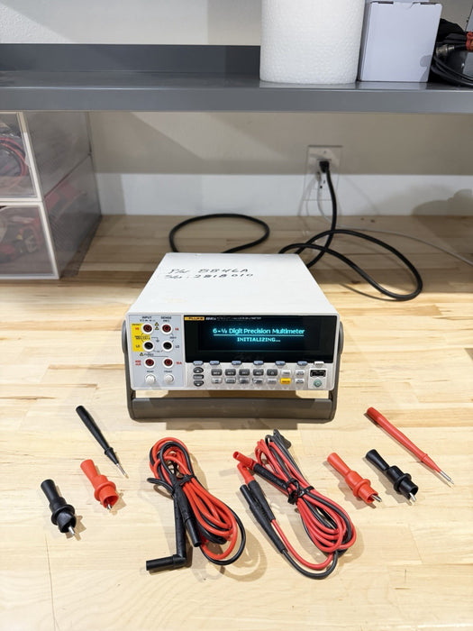 FLUKE 8846A 6 1/2 PRECISION DIGITAL MULTIMETER (TESTED) W / LEADS & CLIPS