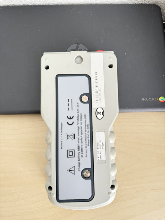 MEGGER TTR100-1 SINGLE & THREE PHASE TRANSFORMER TURNS RATIO TESTER FOR PARTS