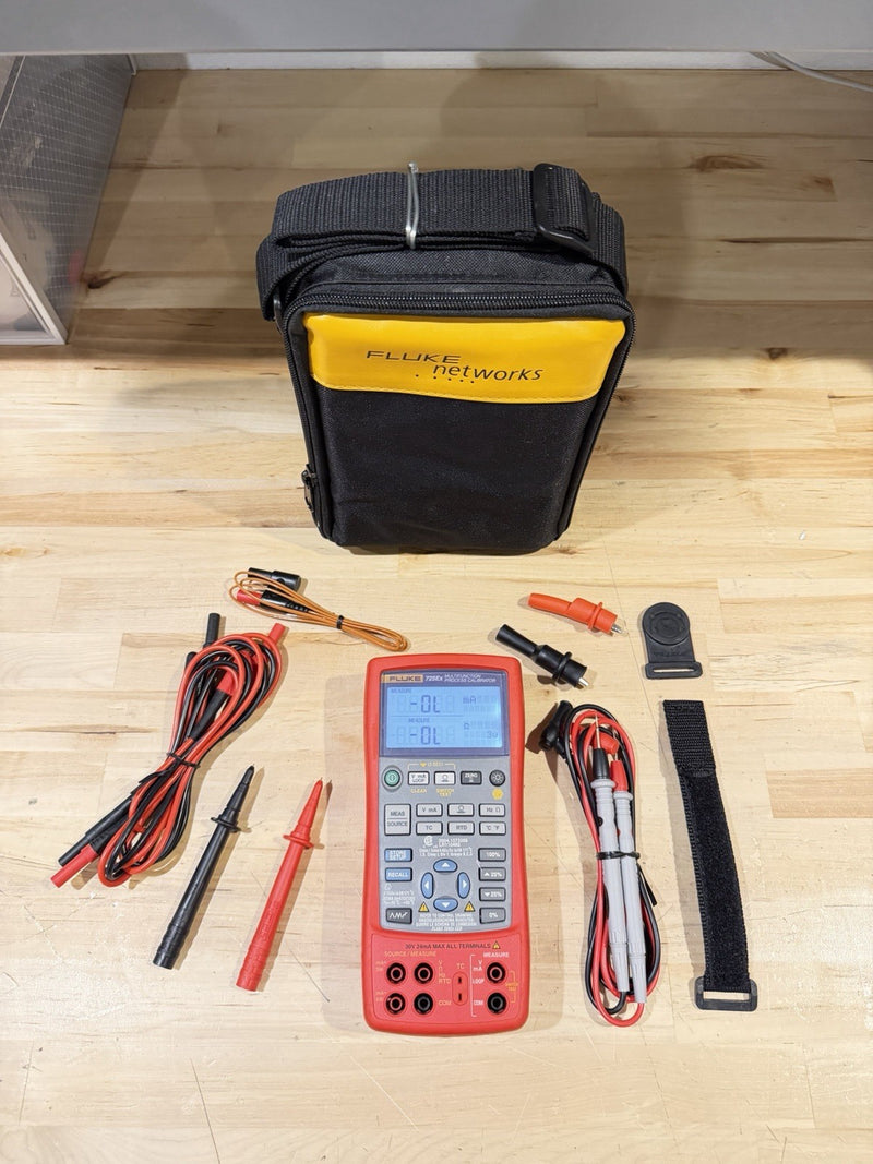 FLUKE 725EX MULTIFUNCTION PROCESS CALIBRATOR W/ ACCESSORIES- TESTED