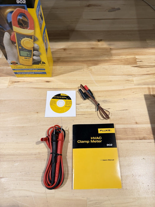 FLUKE 902 TRUE RMS HVAC CLAMP METER WITH CASE & LEADS RARE