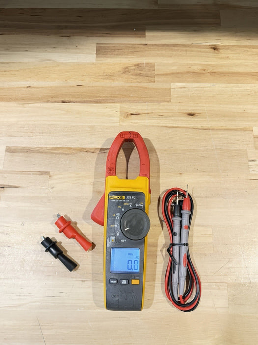 FLUKE 376FC WIRELESS TRUE RMS AC/DC CLAMP METER W/LEADS - SHIPS FAST