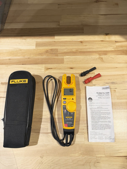 FLUKE T6-1000 ELECTRICAL TESTER WITH BAG & CLIPS TESTED