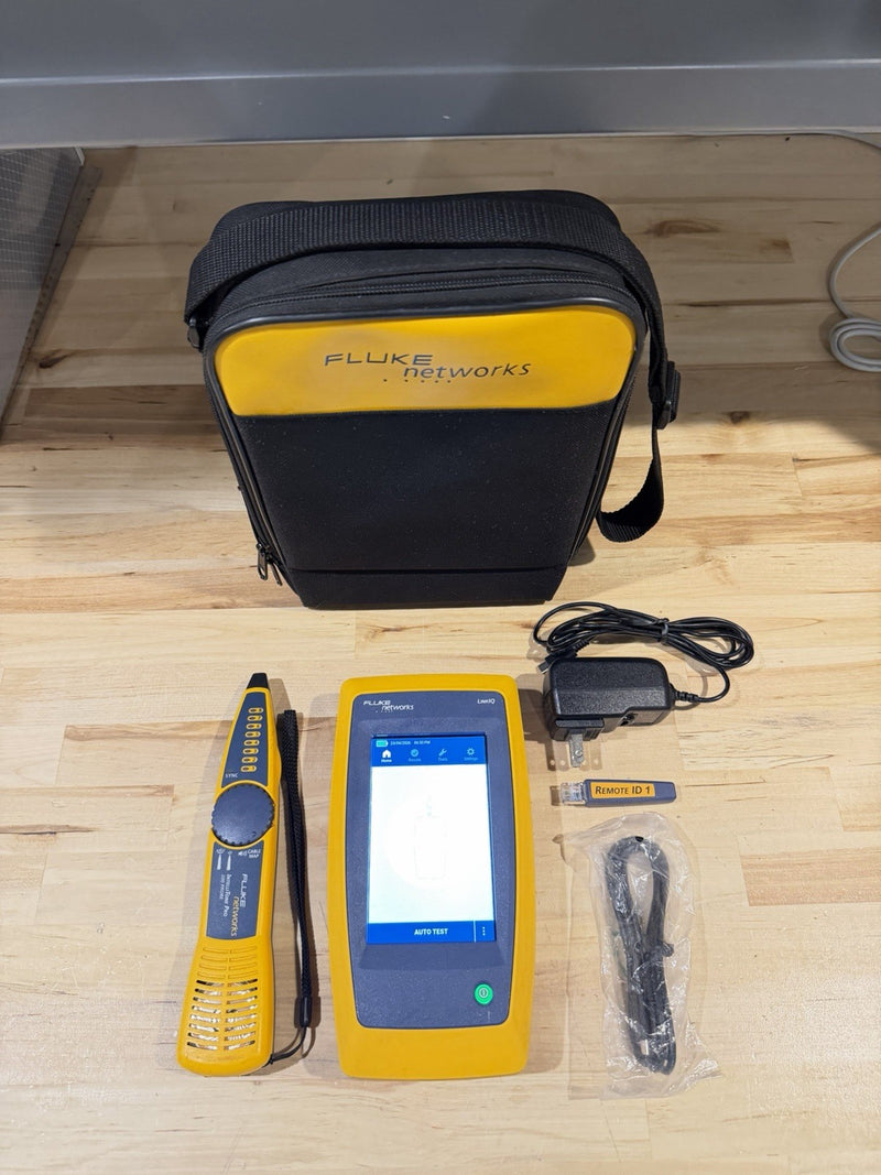 FLUKE NETWORKS LIQ-100 LINKIQ KIT CABLE & NETWORK TESTER W ACCESSORIES