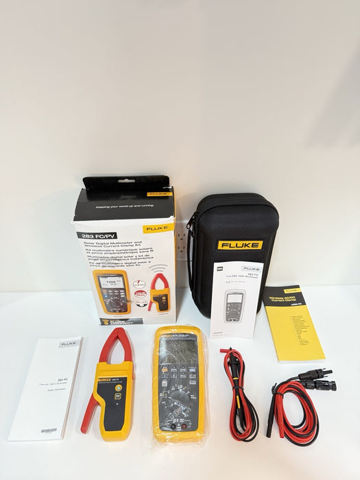 FLUKE 283 FC/PV SOLAR DIGITAL MULTIMETER & WIRELESS CURRENT CLAMP NEW MFD-2025