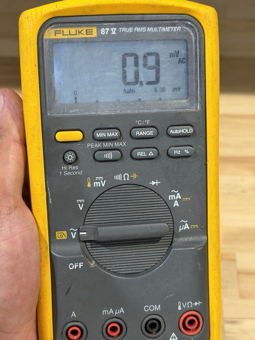 FLUKE 87V TRUE RMS MULTIMETER W/ LEADS - TESTED (SHIPS FAST)